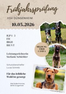 Frühjahrsprüfung HSV Düngenheim 10.05.2026 – IGP, FH, IBGH, BH/VT